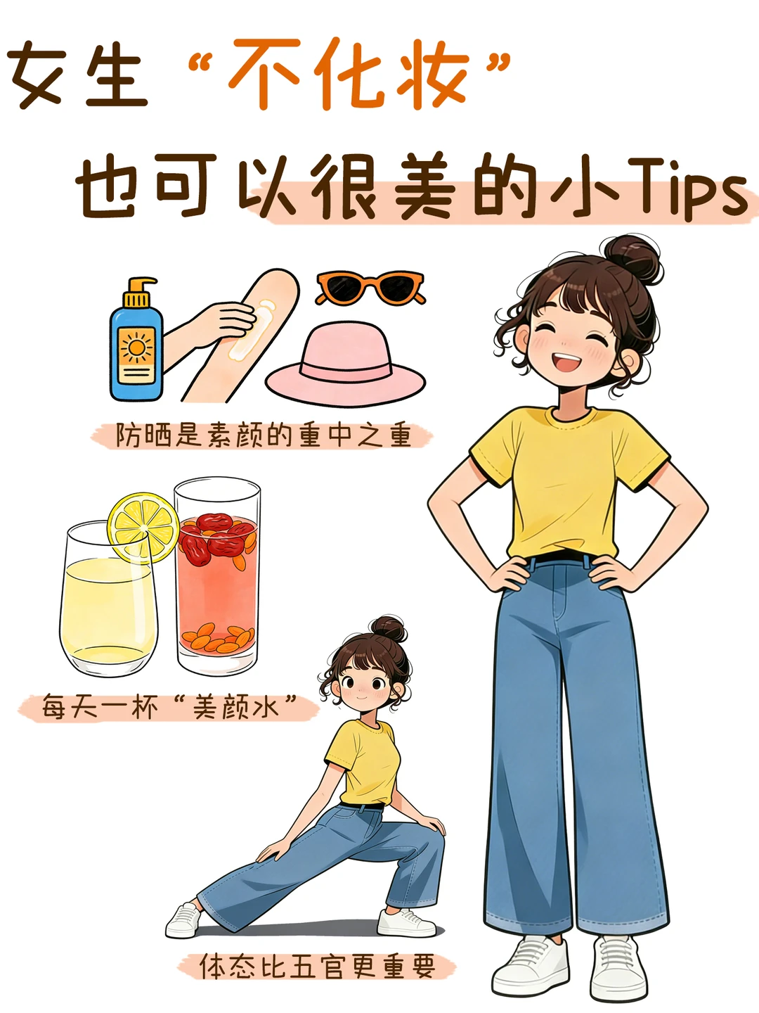 女生“不化妆”也可以很美的小Tips～