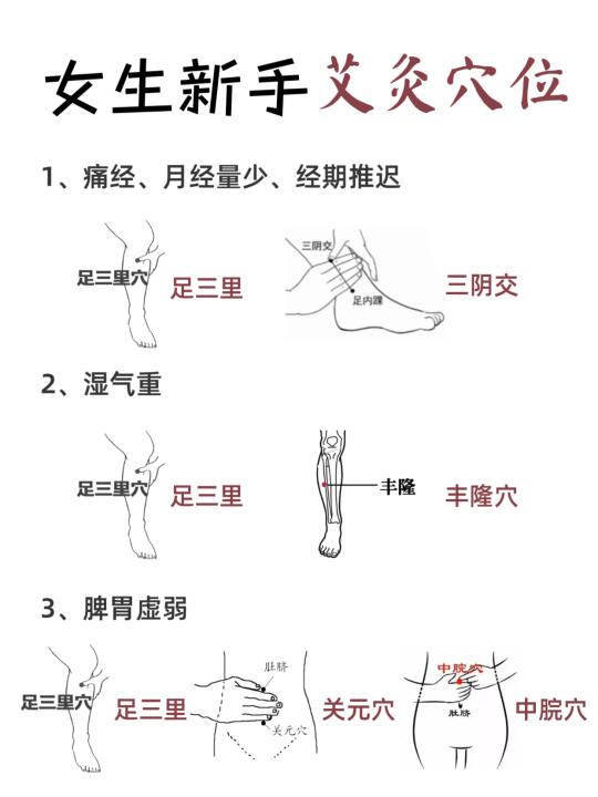 超全新手艾灸穴位指南🧭赶紧码住❗