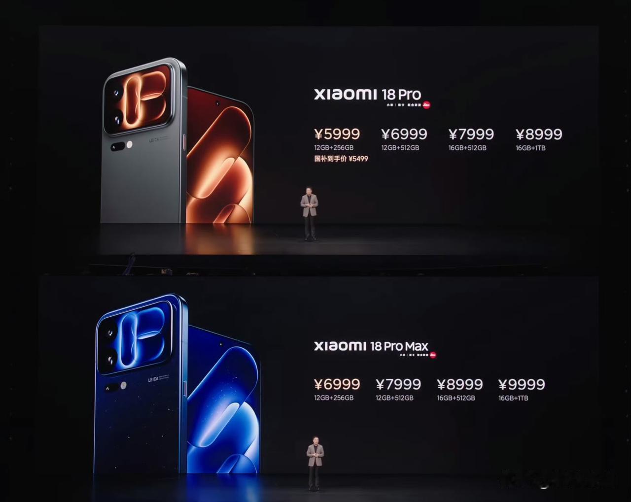 小米18 Pro价格：
12GB+256GB——5999元
12GB+512GB