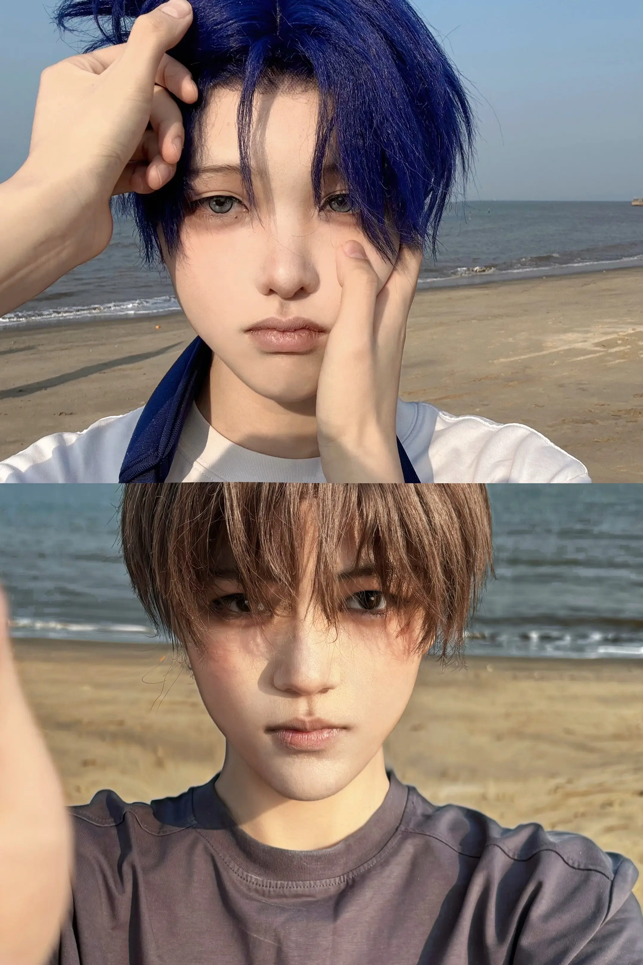 很开心…和你来海边。