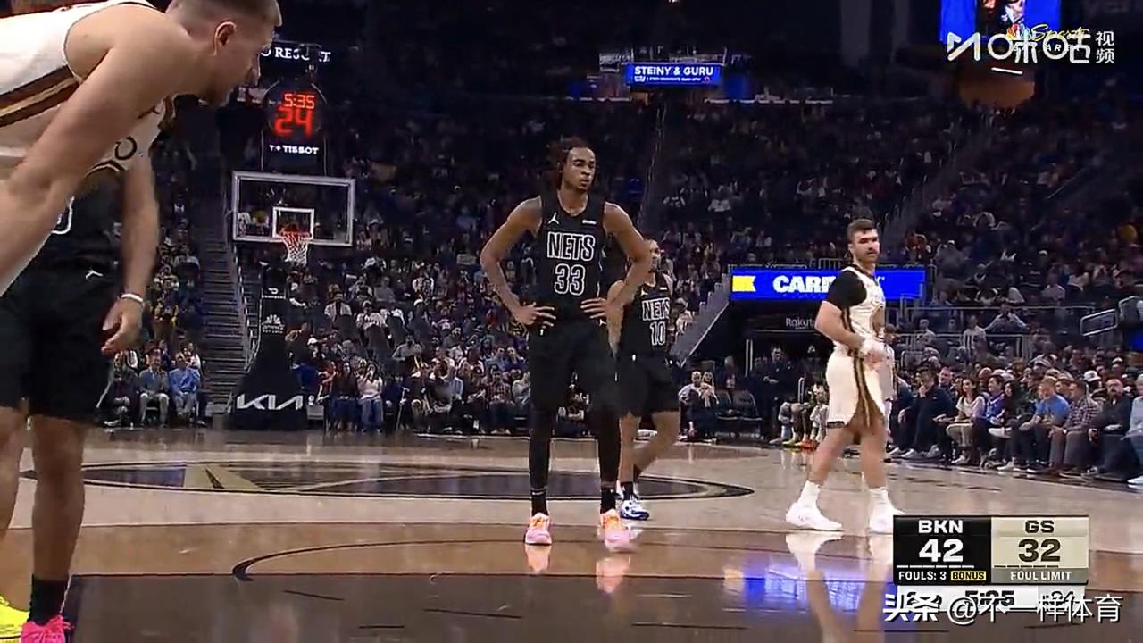 桑托斯31分生涯新高！勇士队109-106送篮网队9连败，波尔津吉斯17分，波杰