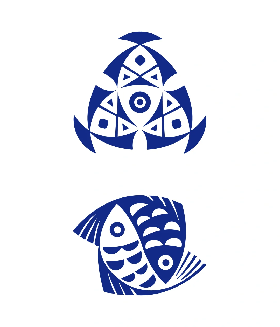 传统鱼纹样图案