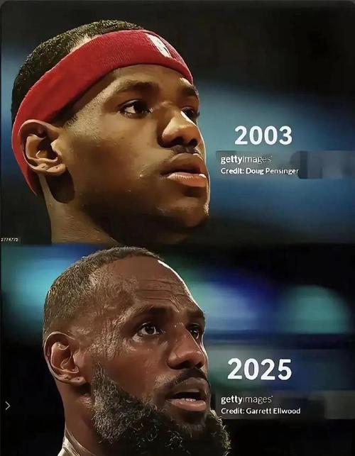 一个超级用功的詹姆斯的两大特征，一是胡子花白，另一个是头发都开始秃了。正常一个人