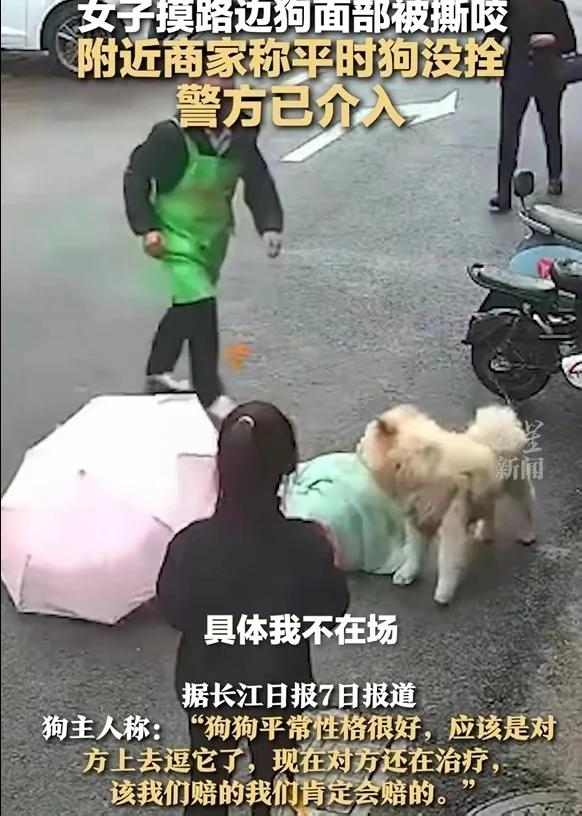 到底算是谁的责任呢？

女子逗路边狗后，被咬的面目全非，据说一只眼睛已经失明，半