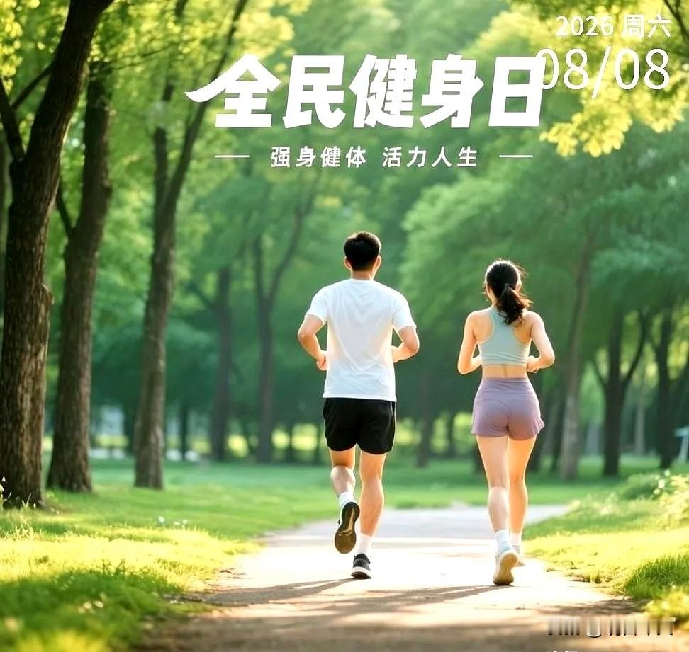 今天是全民健身日，也是 88 吉日。祝大家健康常在，好运发发🧧 顺风顺水，富贵