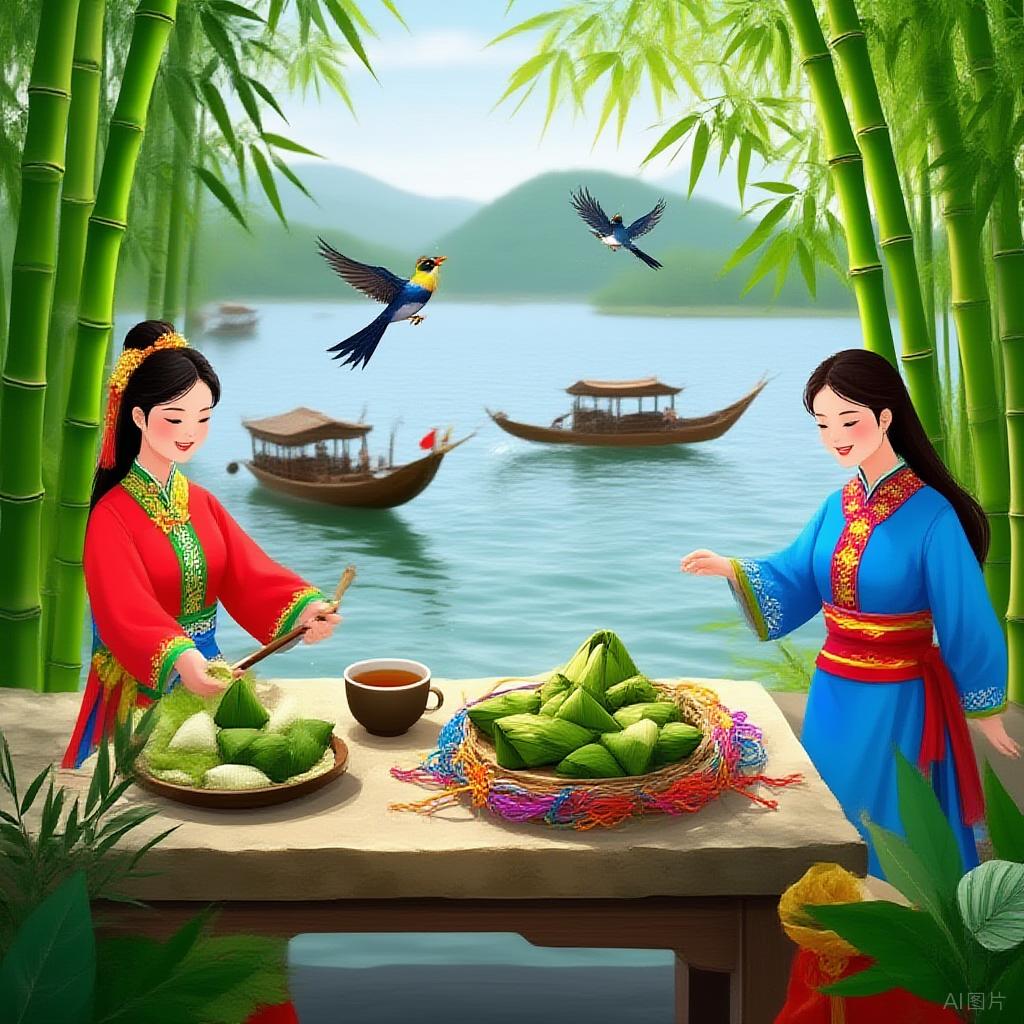喝火令 · 端午寄情

细雨滋芳草，轻烟笼柳塘。粽香漂处是家乡。且把发愁抛却，斟