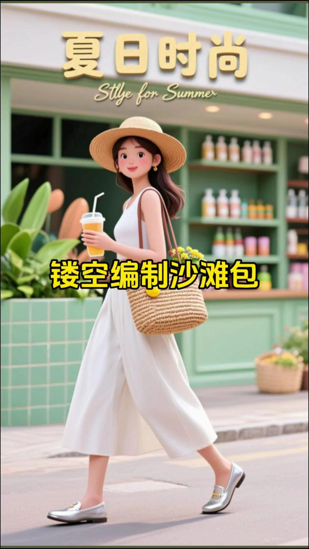 夏天一定要有的这种沙滩编织包，贼实用，拍照巨出片