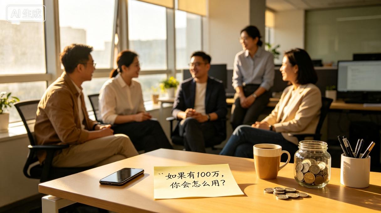 如果你有一百万，你会怎么用好它呢？

昨天下午比较清闲，大家在办公室闲聊，有人突