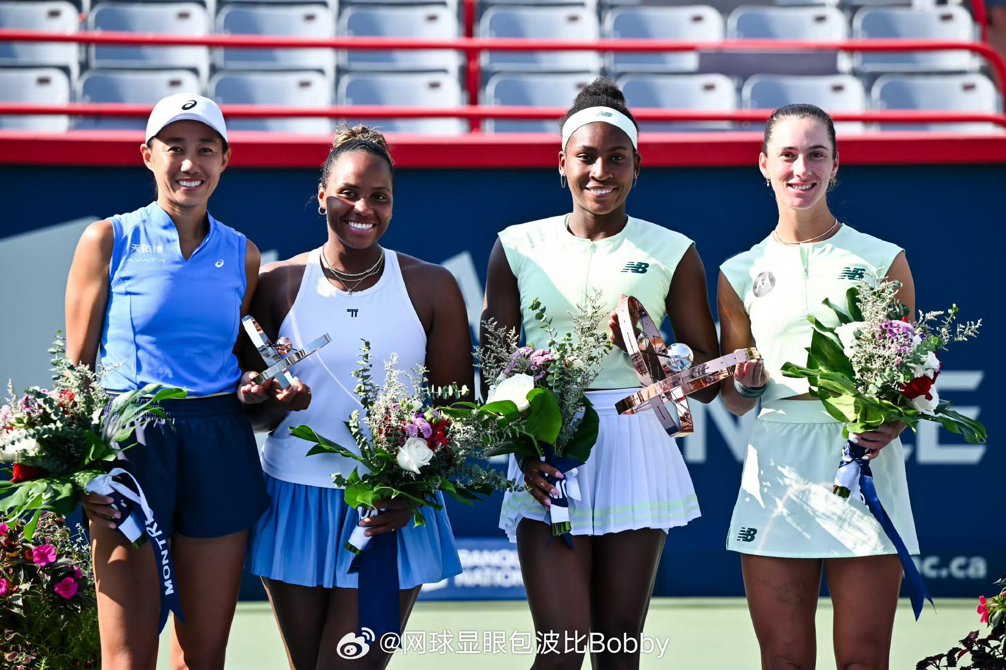 张帅获得蒙特利尔女双亚军🥈WTA1000蒙特利尔站双打决赛，高芙/凯斯勒以6-