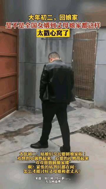 外地女婿回村过年统一姿势，我就找了一个外地女婿，他回村过年的姿势有点特别，不数树