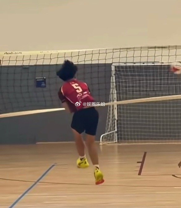 这身姿，这身体条件，可以走专业路线，基因这东西真是不浪费～张柏芝晒二儿子打球正脸