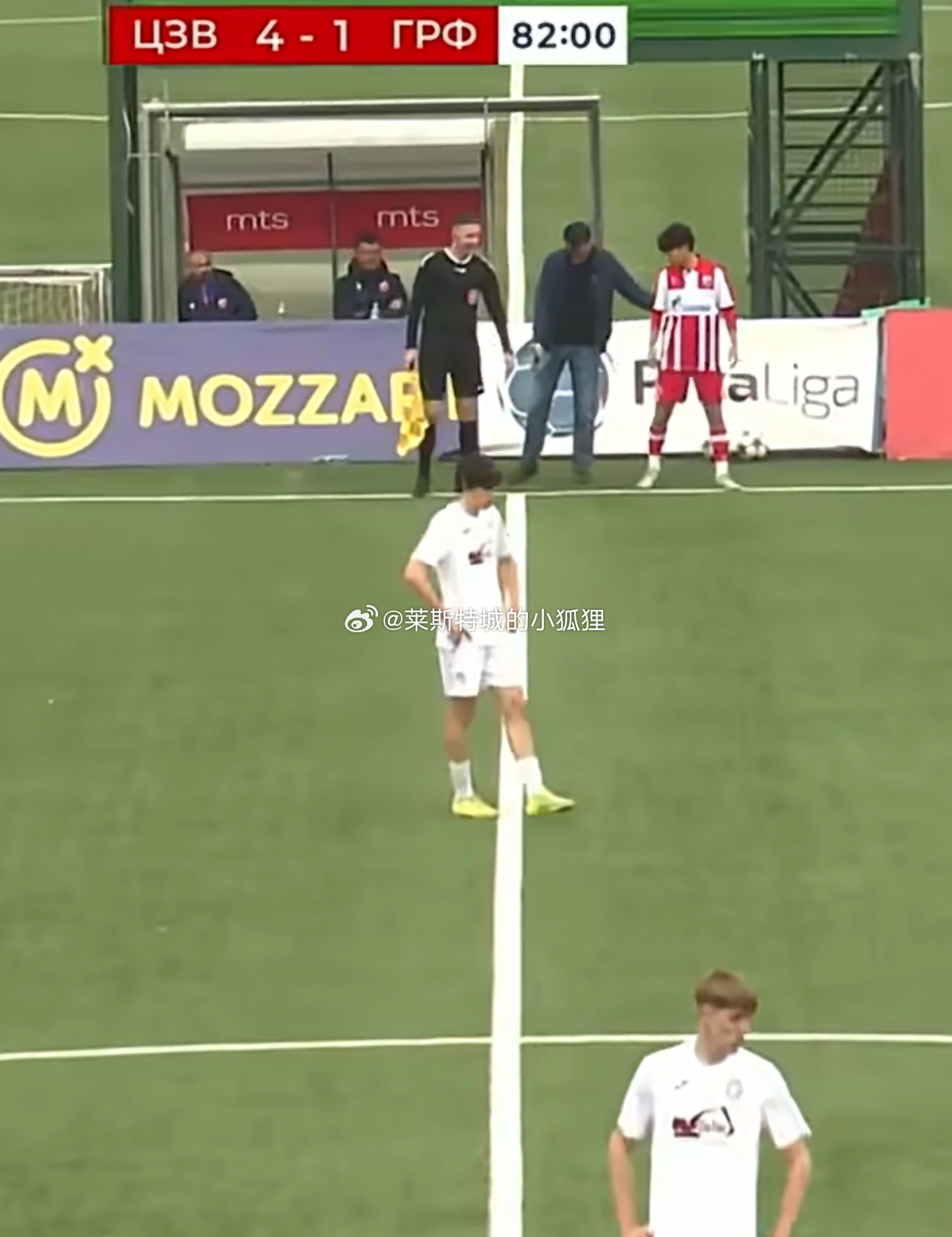 塞尔维亚U17联赛 贝尔格莱德红星U17队5-1战胜格拉菲卡 中国球员万项替补出