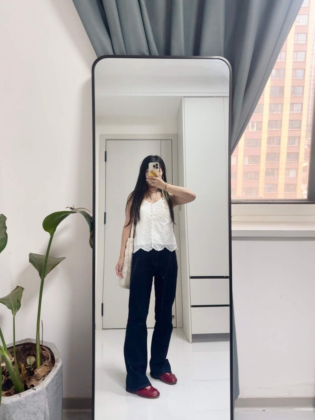满妈的ootd 今天47.7kg我现在没再减了 就是维持 早上吃了一个双蛋的鸡蛋