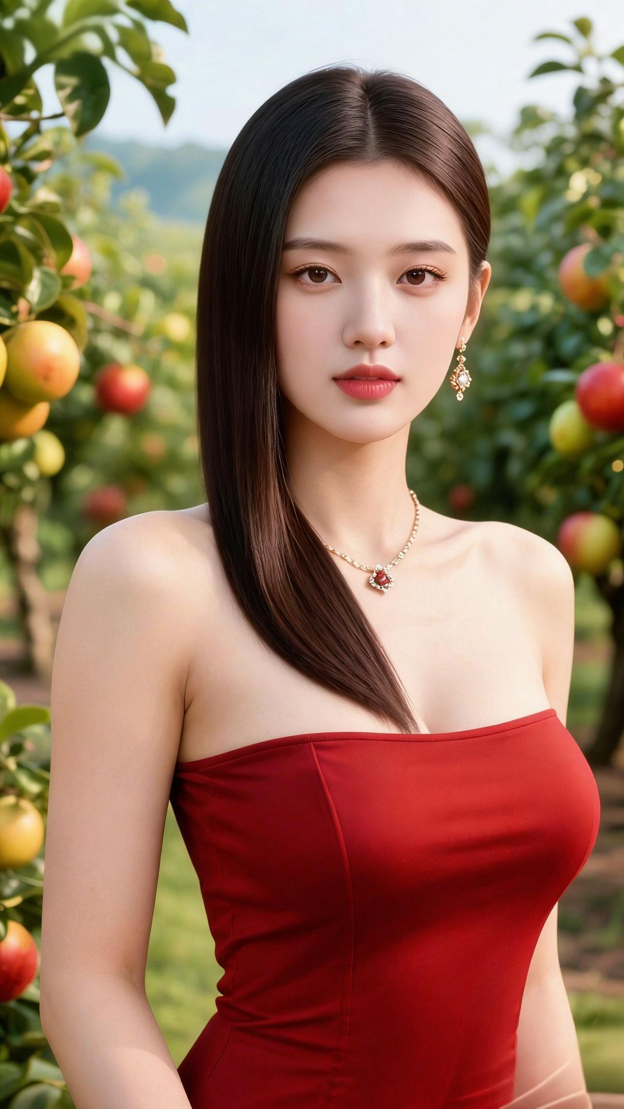 果园晴景
 
晓日初开霁色鲜，平芜远岫入清妍。
晴光漫洒千林里，淑气轻浮万木前。