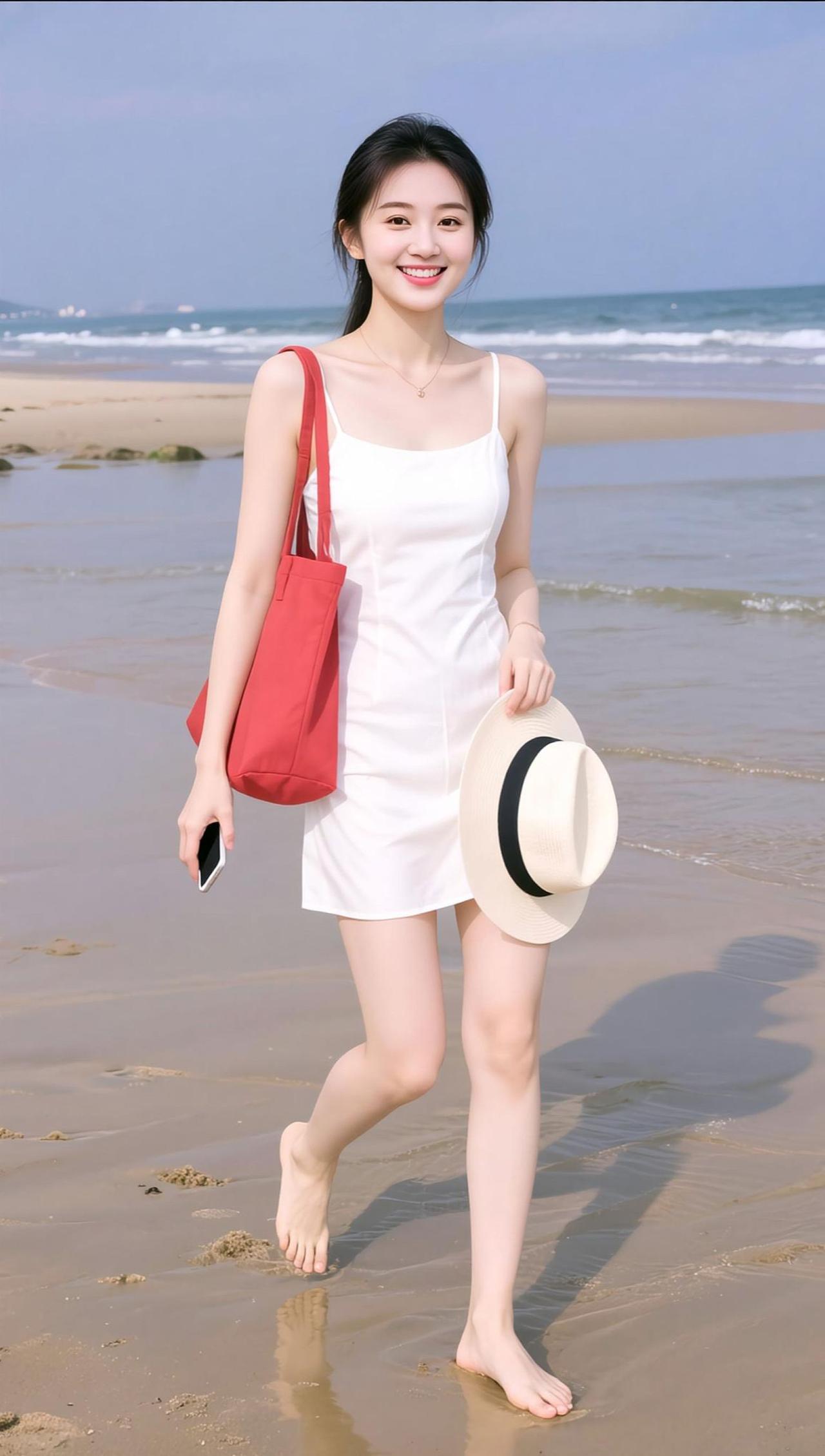 AI海滨生活照 度假穿搭 助手抖音 海边拍照 抖音ai创作