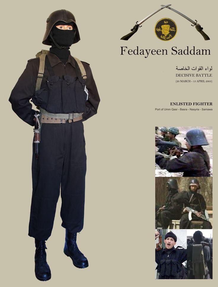 萨达姆敢死队由乌代·侯赛因于 1995 年组建，他们佩戴着受达斯·维德头盔启发的