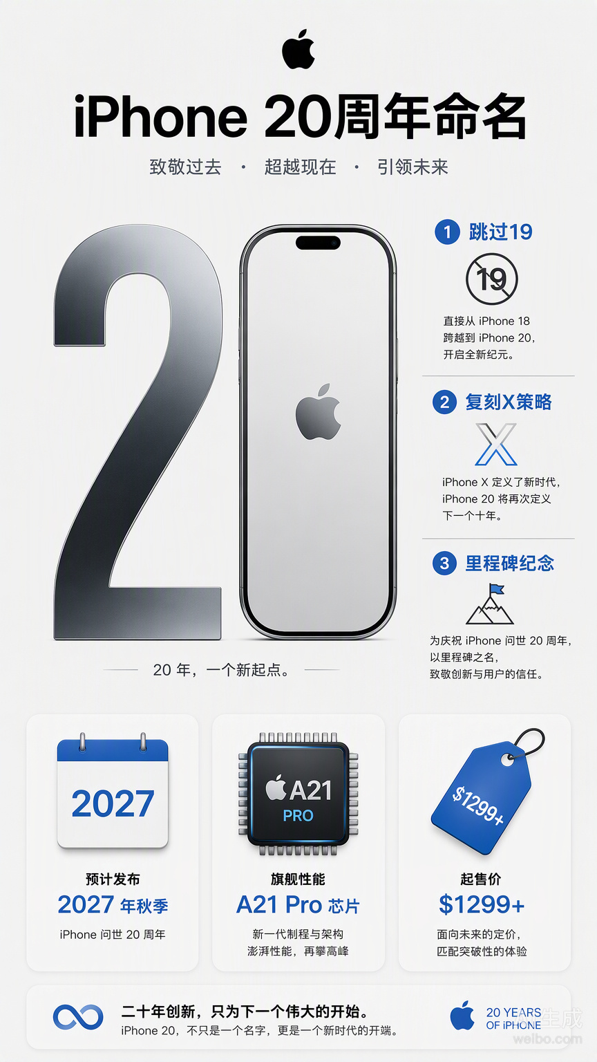 2027年就要迎来iPhone的20岁生日了。供应链那边的消息越来越实锤，苹果这