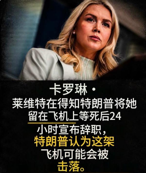 白宫美女发言人，得知自己被留在飞机上当"诱饵"后，果断辞职！
 
当天，特朗普认