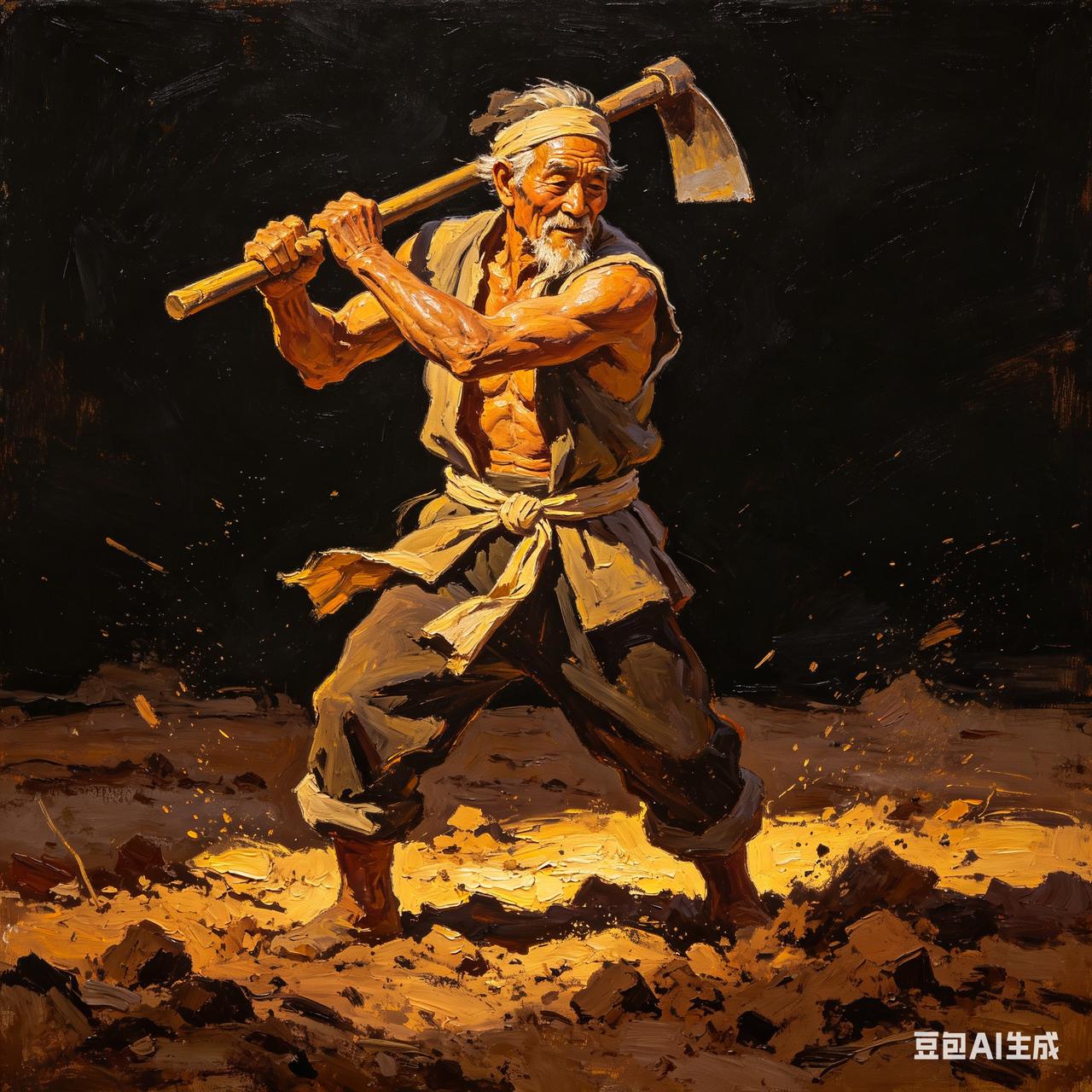 九十七岁的老人，在小山村里一个人独居。
他的亲人们一个个离他而去，
而他像一棵老