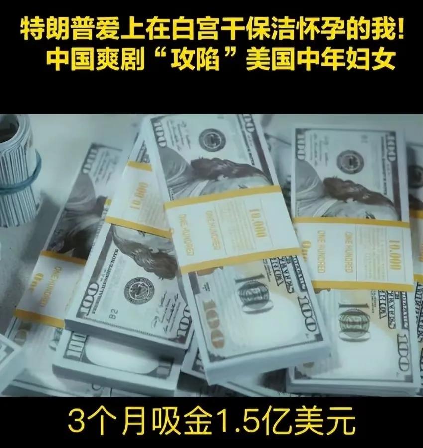 《特朗普爱上在白宫干保洁怀孕的我》，3个月吸金1.5亿，让老外们看得根本停不下来