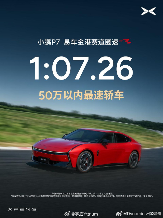 海报里的小字，内容概括起来是“改装用的赛道包是商城购买”。没有水分。真感觉P7挺