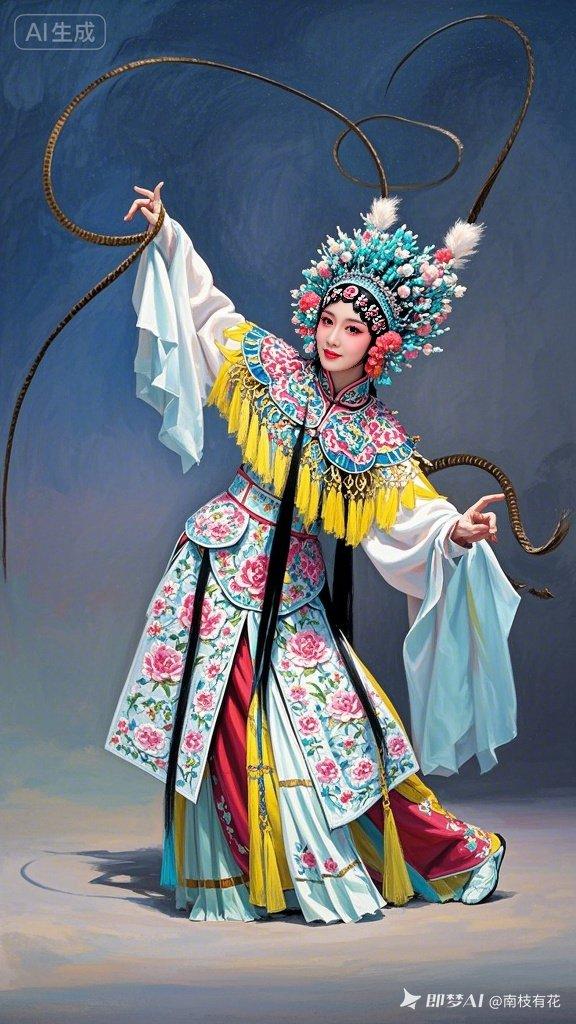 惊艳的京剧变装，华丽服饰与精致妆容的完美结合！