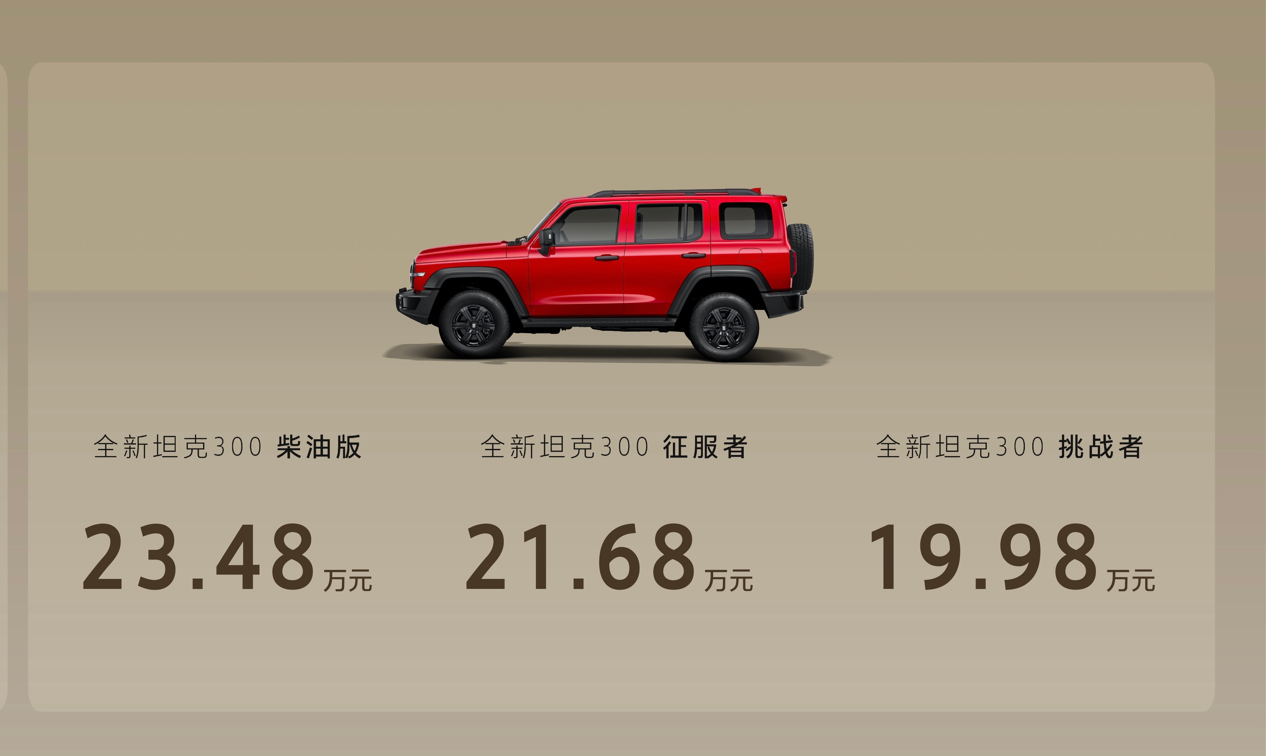 中国汽车产业发展至今的里程碑车型，坦克300必须算一个。这车凭借着出色的越野能力