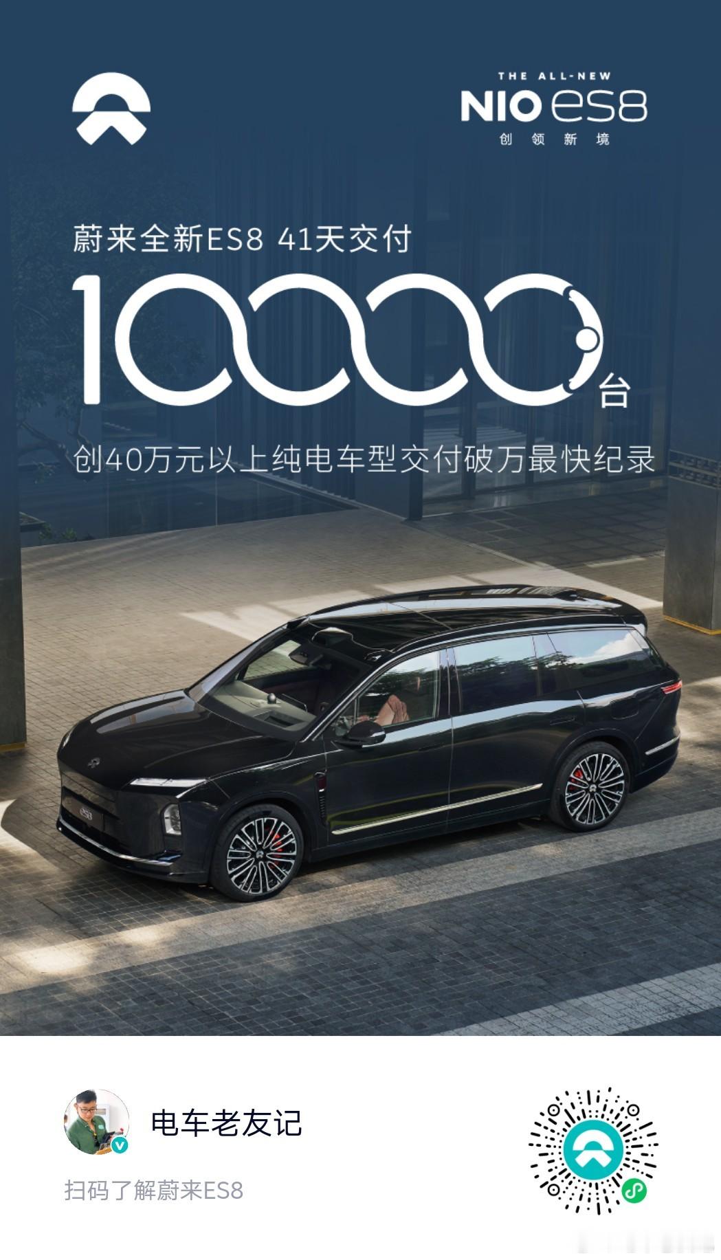 很多人还在排队​结果第1万台已经交完了电车老友记蔚来全新es8 ​​​