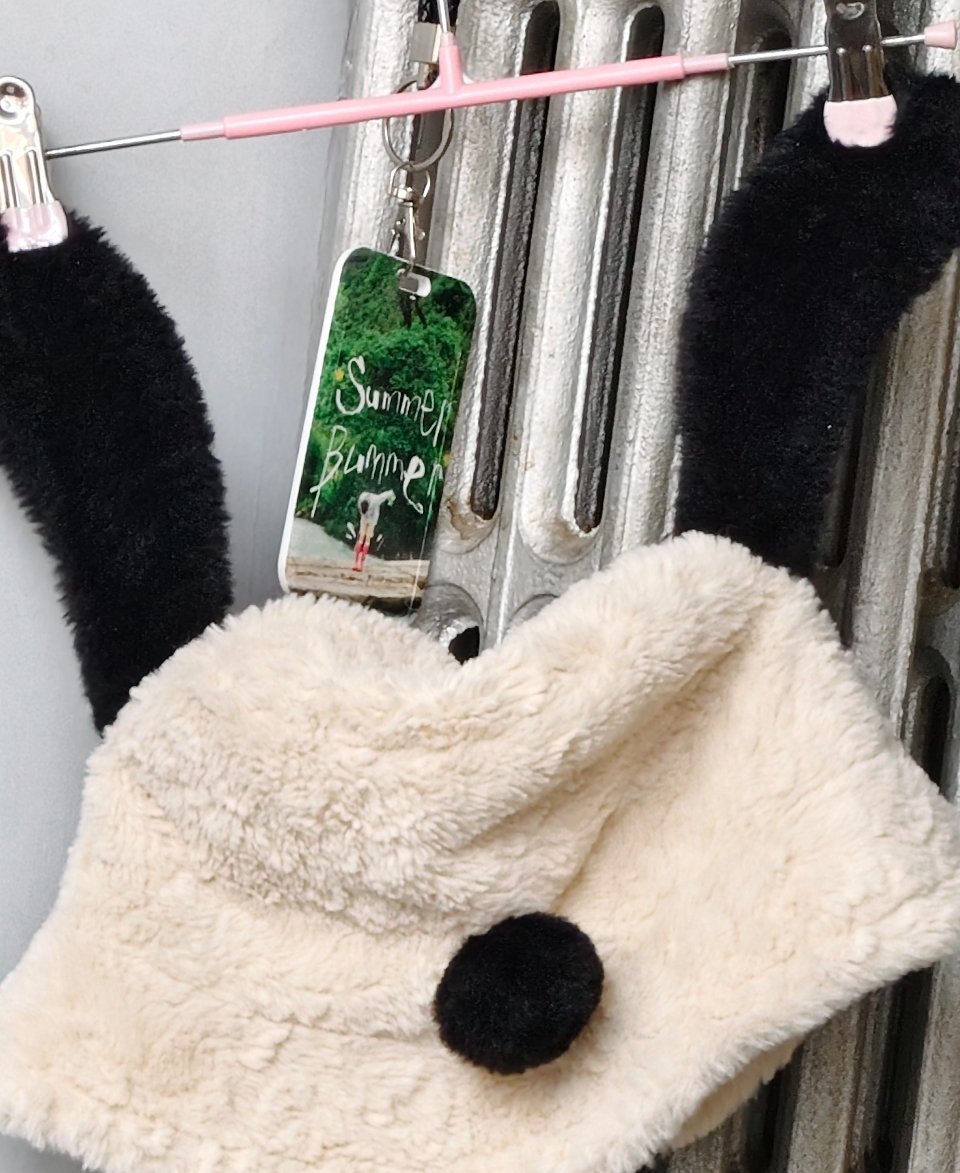 好突然 怎么就下雨了捏 昨天刚刚洗的小狗帽 干了又湿了