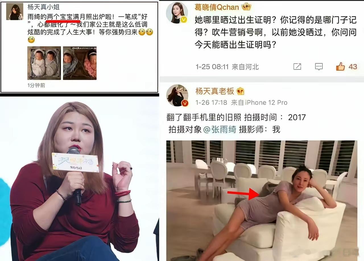张雨绮双胞胎年龄疑云：差3个月不同届 一张出生证明难倒谁？网友扒出张雨绮双胞胎护