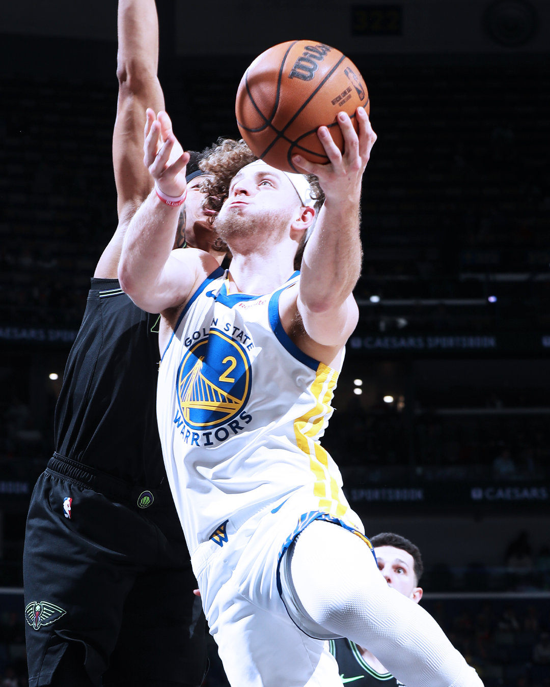 波齐姆斯基16分，15篮板，3助攻，2抢断。勇士vs鹈鹕