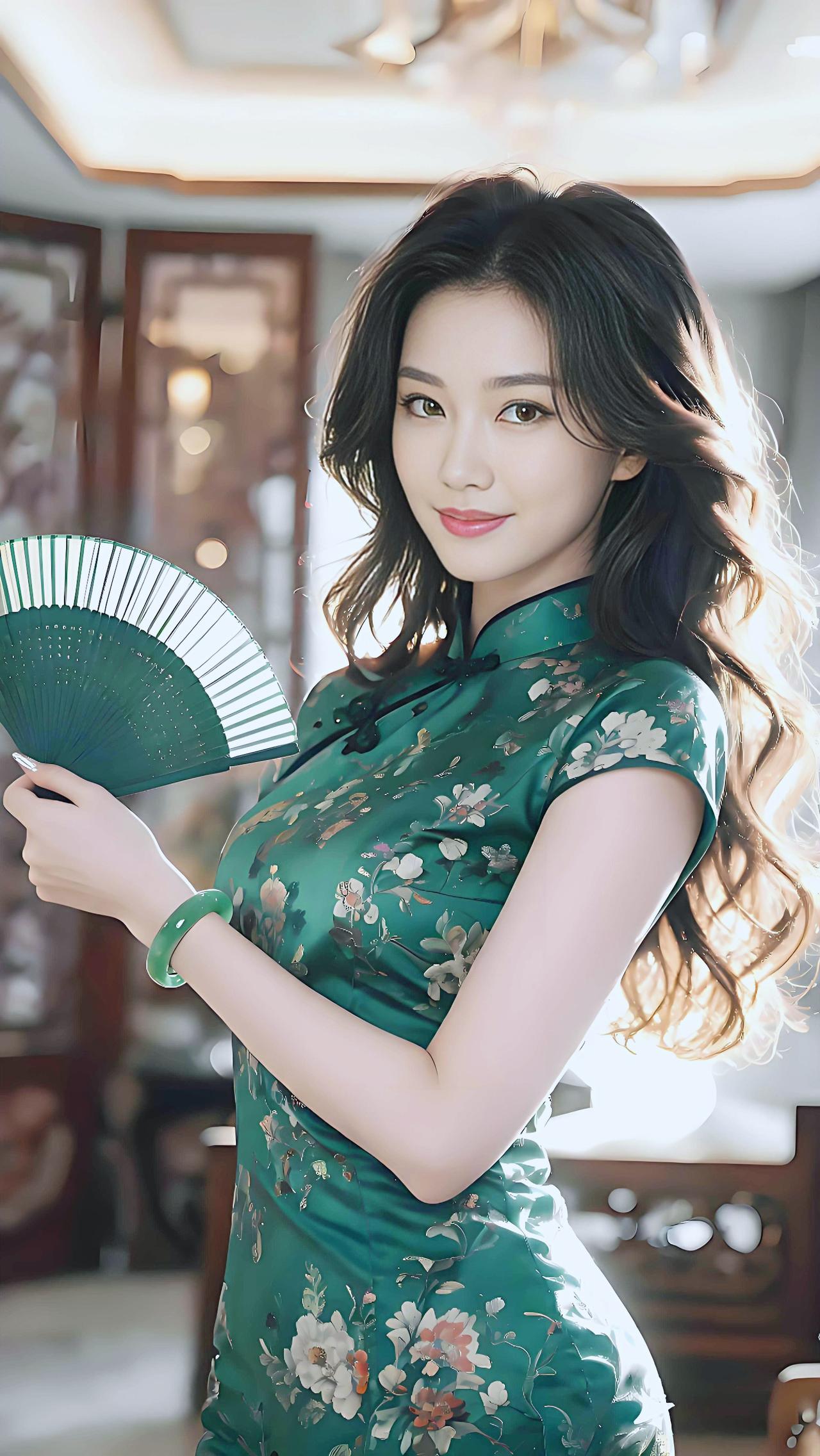 青衫落墨，扇底藏花——今日份东方美学✨