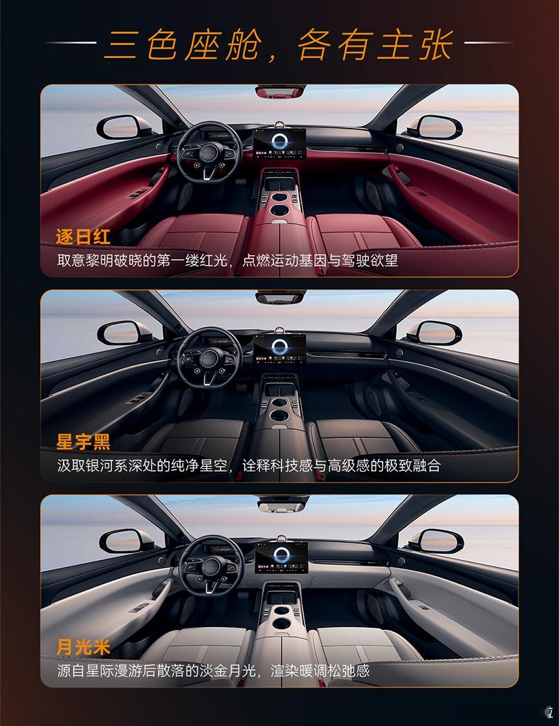 启境GT7 内饰发布，这内饰造型大家觉得怎么样？配置上也有前排双零重力座椅、AR