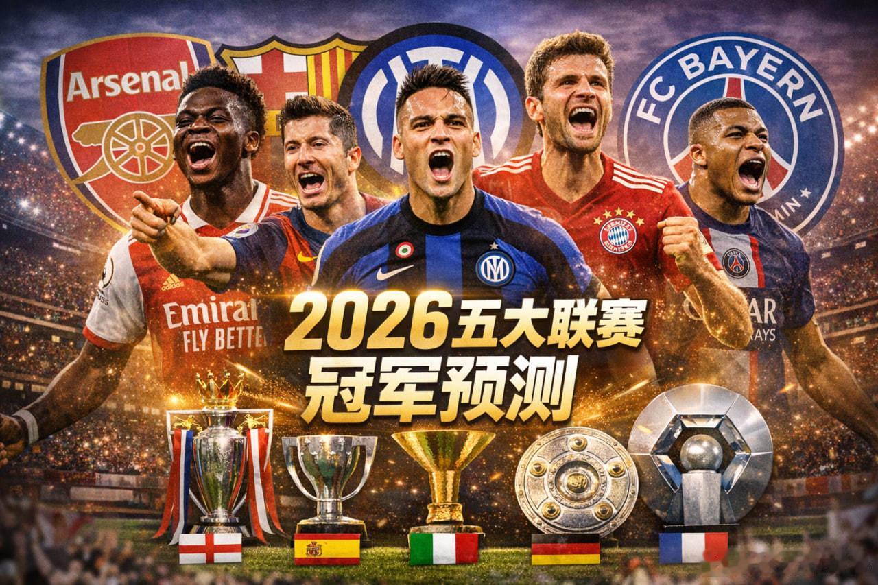 再见2025！外媒预测2026五大联赛冠军：阿森纳冲英超，拜仁稳了？在2025年