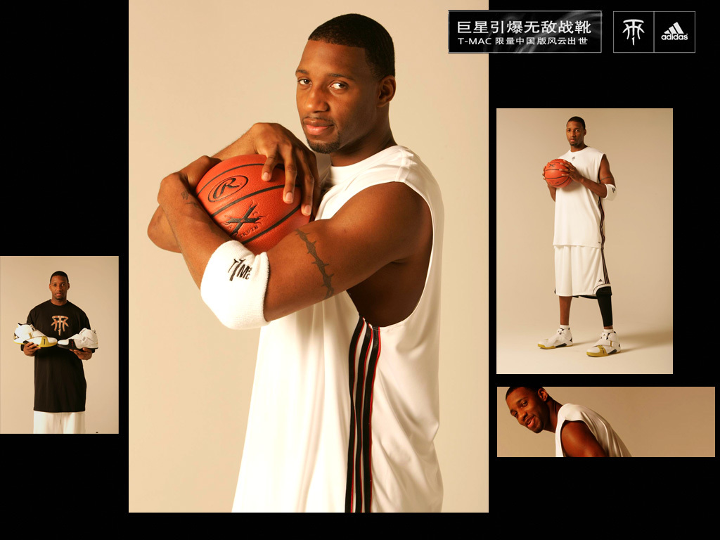 adidas T-Mac 5 中国版 壁纸广告   T-Mac 5 3D 广告网