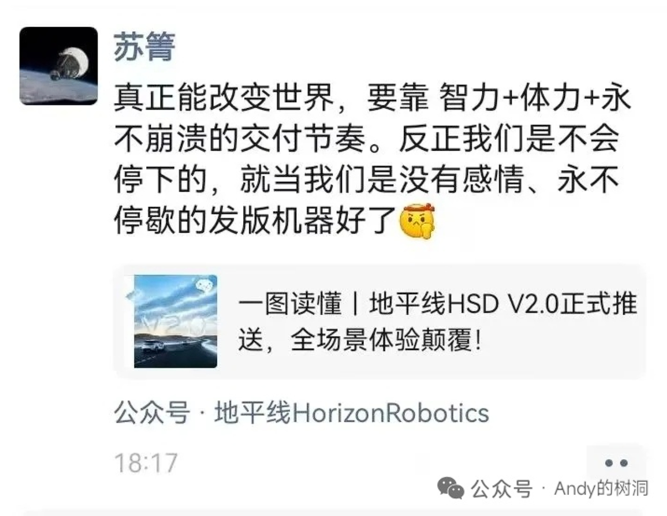 地平线HSD背后的神。此人在业内评价极高，即使在前公司也是居功至伟。 