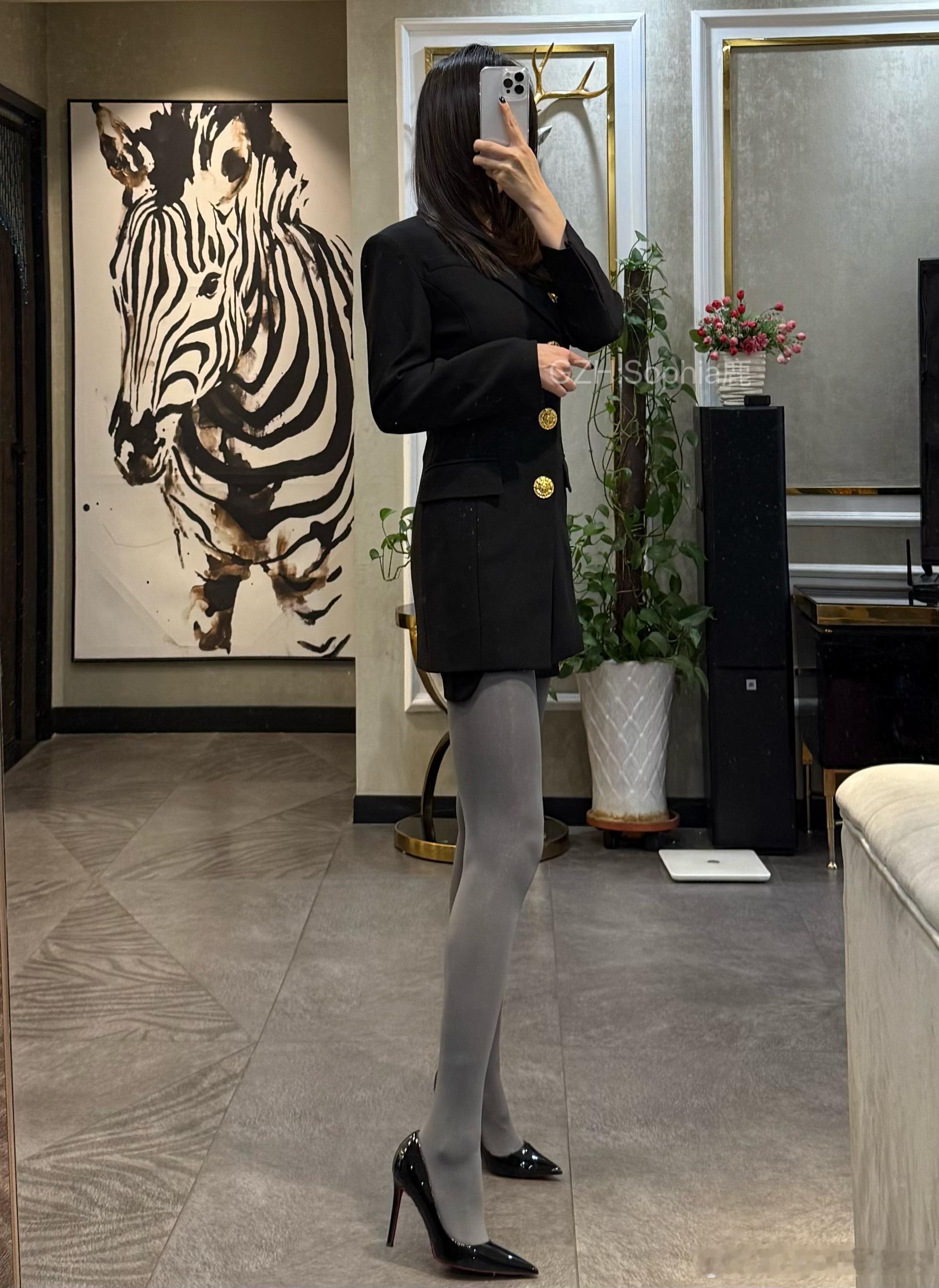 80D烟灰色ootd 熙梦Cimon【暖绒】80D天鹅绒微压高弹显瘦连裤袜