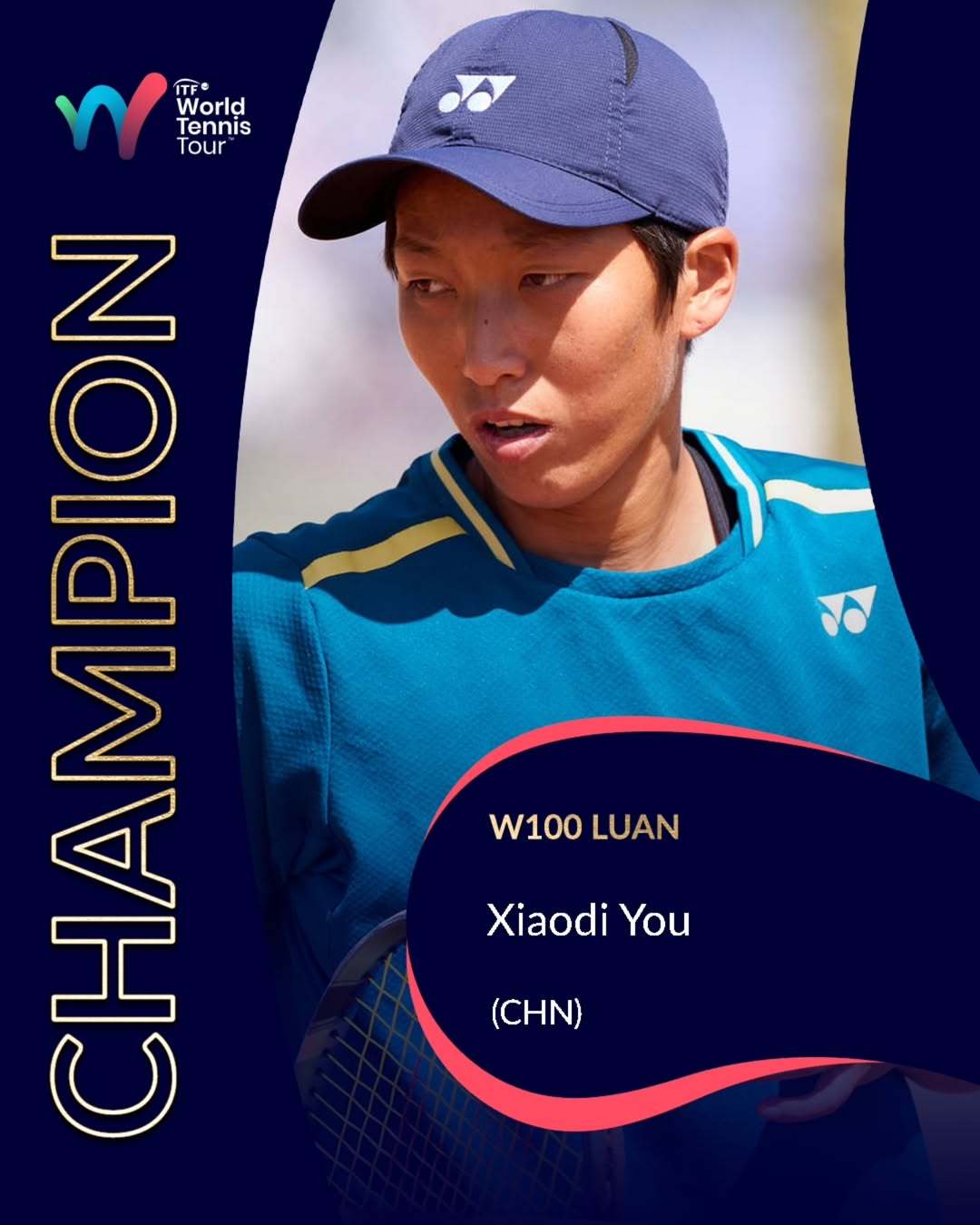 新的突破🌟尤晓迪苦战三盘，以6-4 6-7(2) 6-4击败兰谢列夺得W100