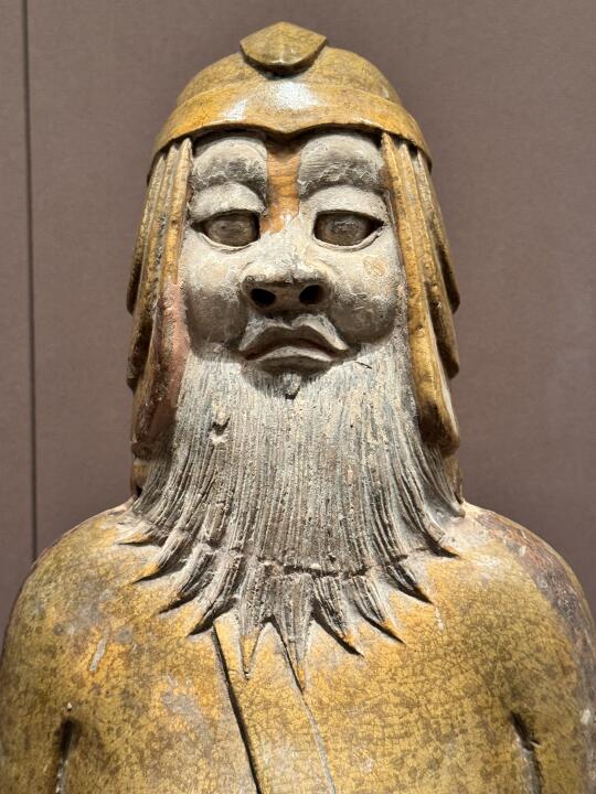 Warrior - shaped Yellow - glazed Pottery