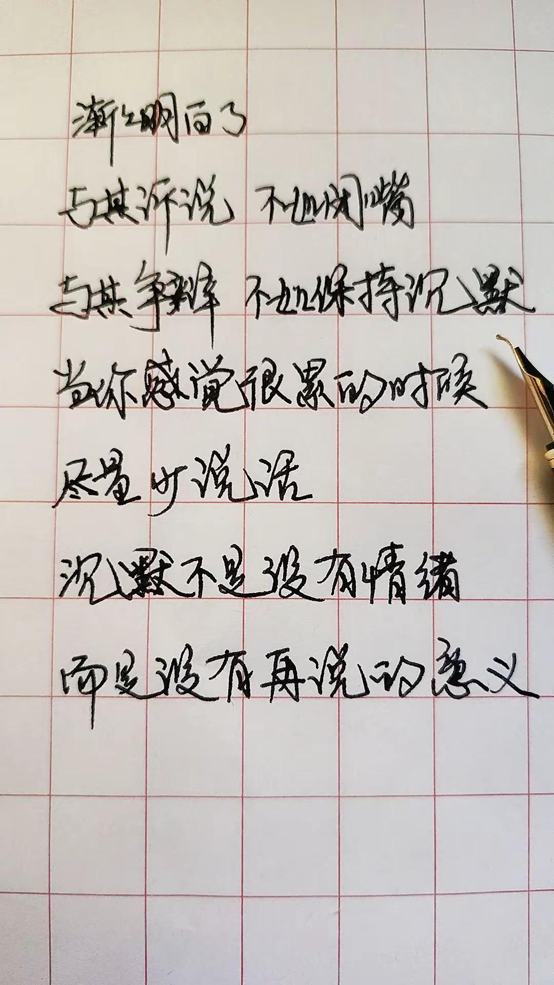 每日练字 手写练字 手写摘抄