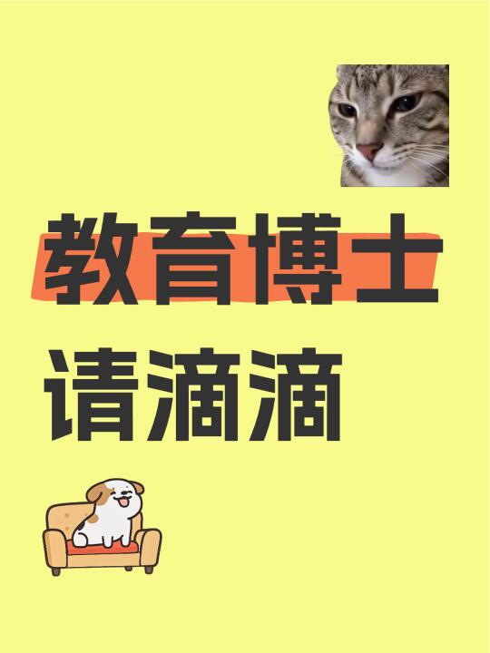 需要教育学或者教育博士！