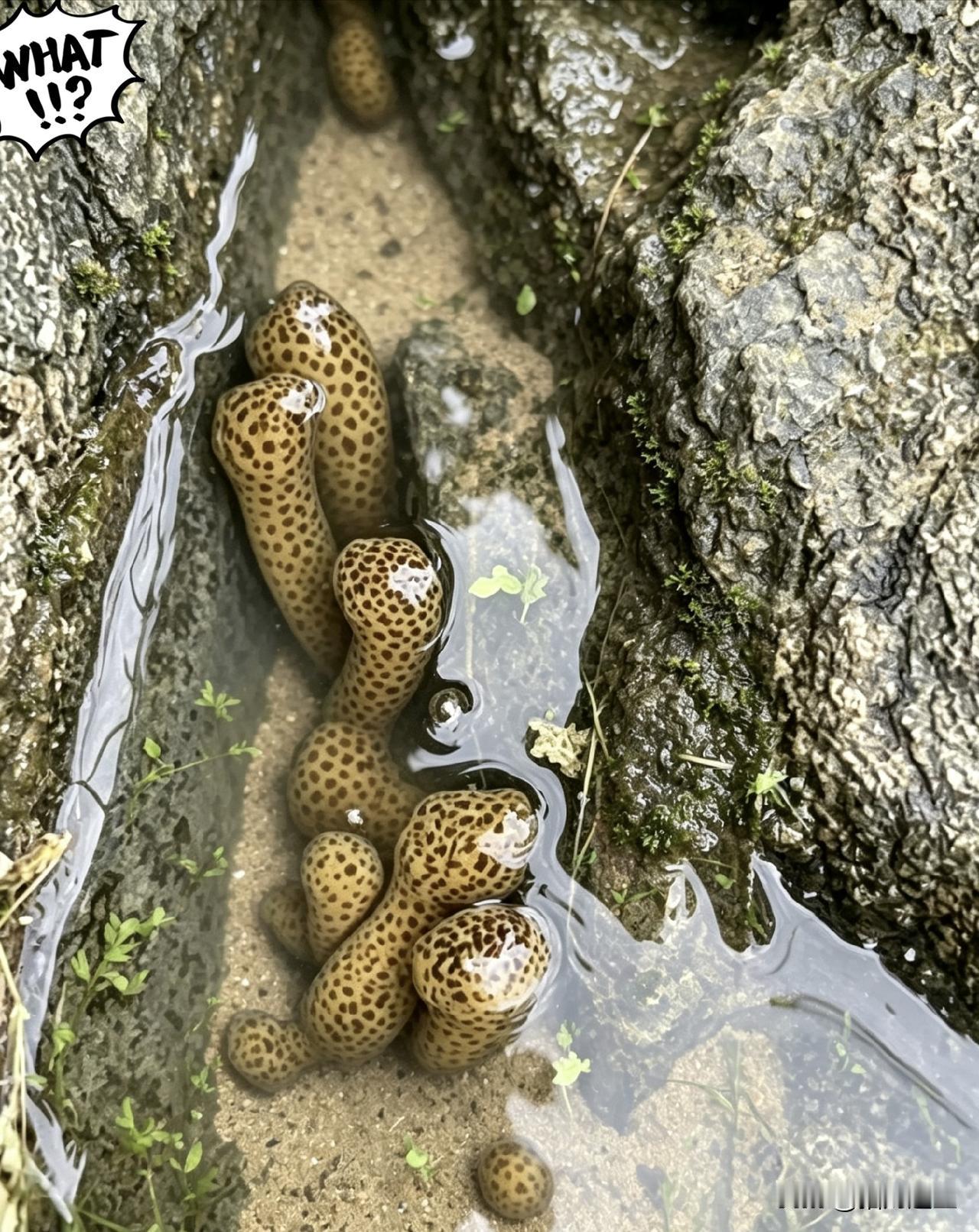 近日，广西梧州，一位村民去自家果园检查灌溉水渠时，没成想，居然在渠道底部一个石缝