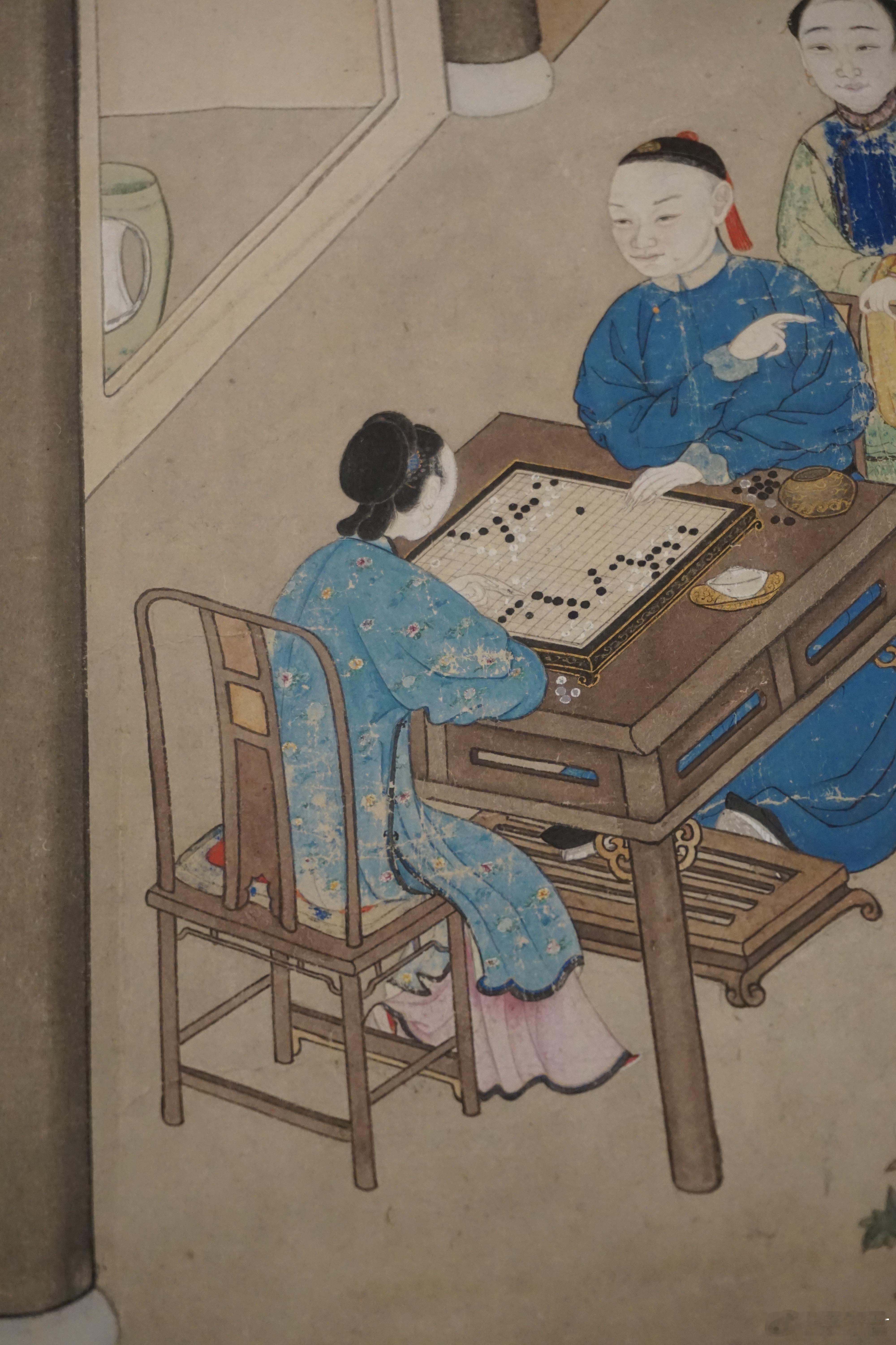 #诗画江南# 展清代绘画中很漂亮的一件散花袄子（图一）折枝四季花卉在清代服饰中的