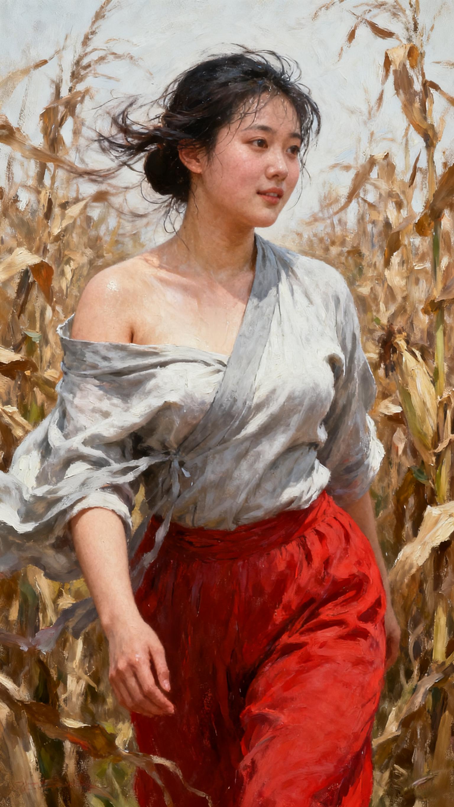 油画中走出来的女孩 国风新元素