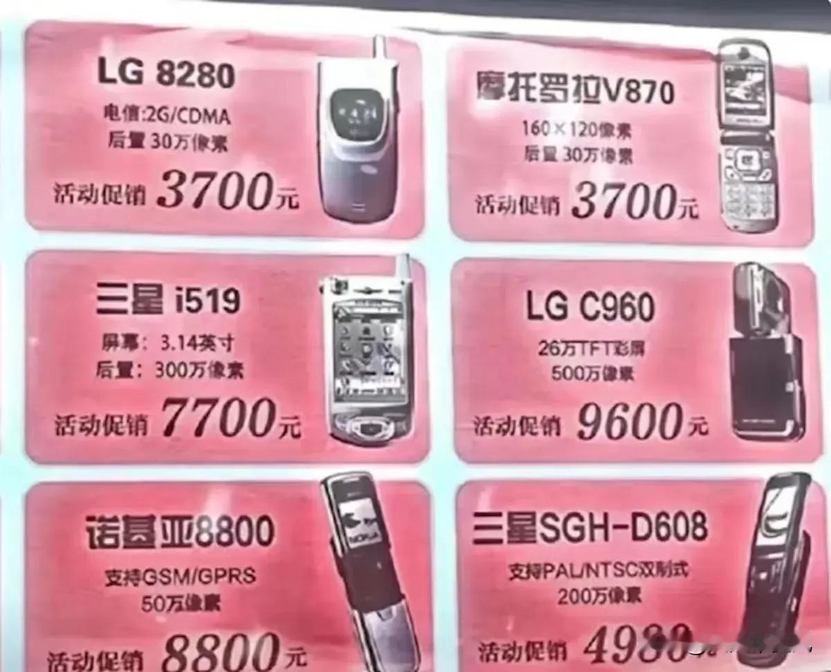 看来并不是现在的手机在涨价，而是以前的手机就很贵