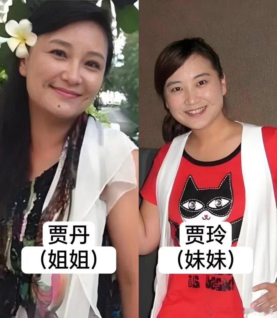 贾玲家这基因太强大了，这两姐妹简直一模一样 ​​​
