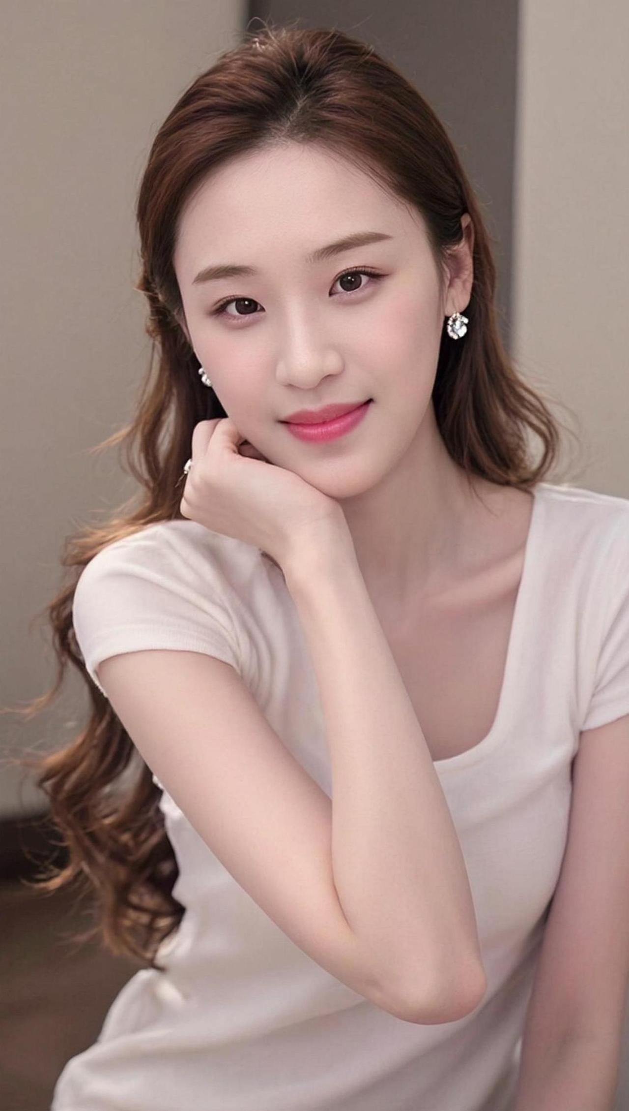 在这温柔的春日午后，阳光透过薄纱洒在肩头，仿佛时间也放慢了脚步。一袭简约白裙，勾