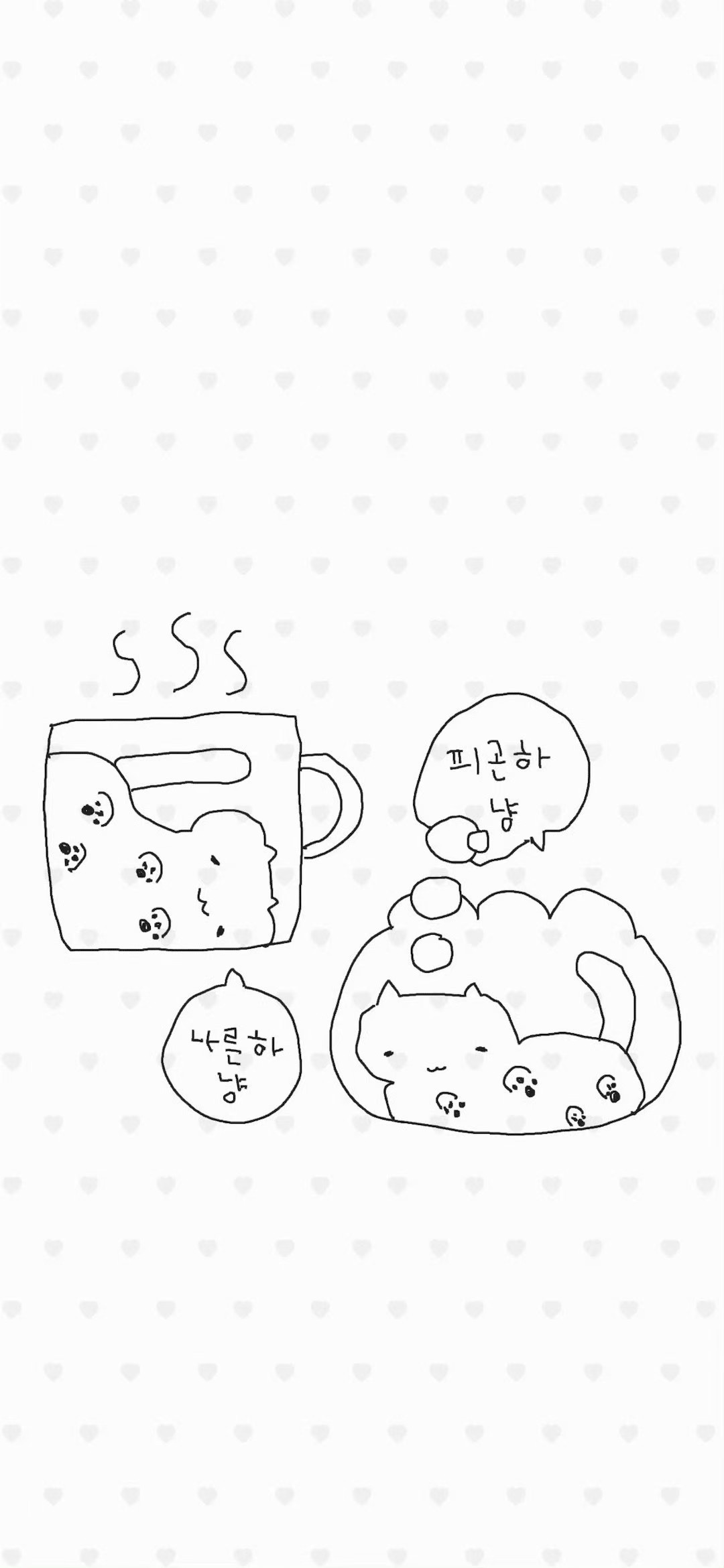 可爱壁纸｜卡通壁纸｜小猫壁纸｜轻松熊｜简约 