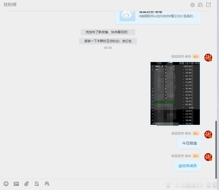 今日自选已经分享[耶] ​​​