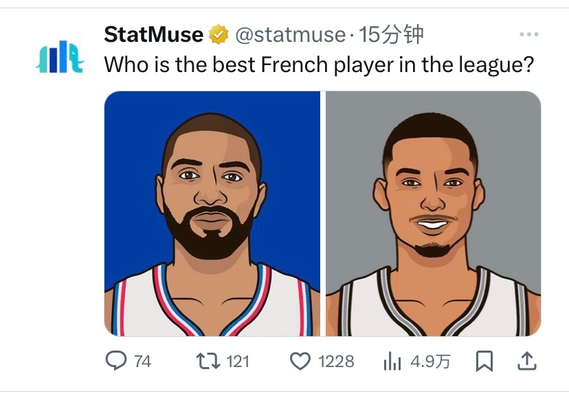 美媒发文：谁是NBA中最好的法国球员？[doge]#nba附加赛# ​​​